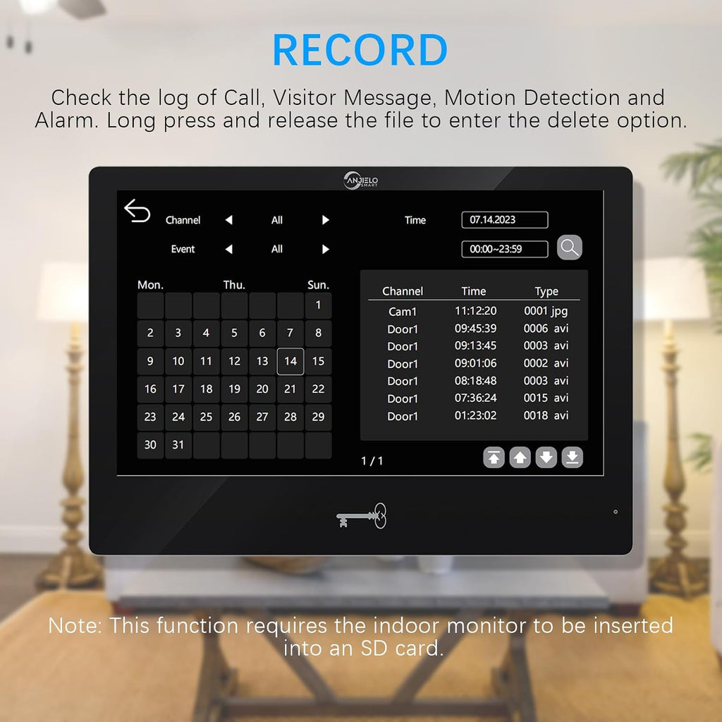 Wired Video Doorbell Apartment Intercom System 3 Units 10 Inches Touch Monitor Wireless WiFi 1080P Camera Phone Kit,Support Monitoring,Unlock for Home Villa (1 White doorbell+3 White Monitor)