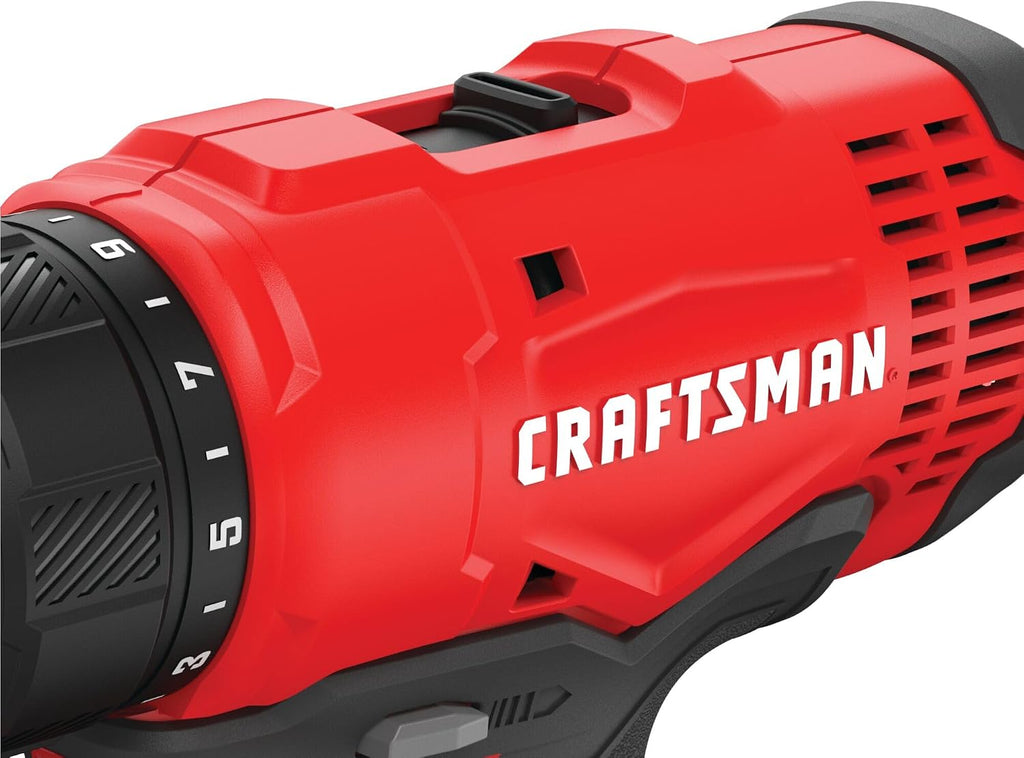 CRAFTSMAN V20 Cordless Drill/Driver Kit, 1/2 inch, Battery and Charger Included (CMCD701C2)