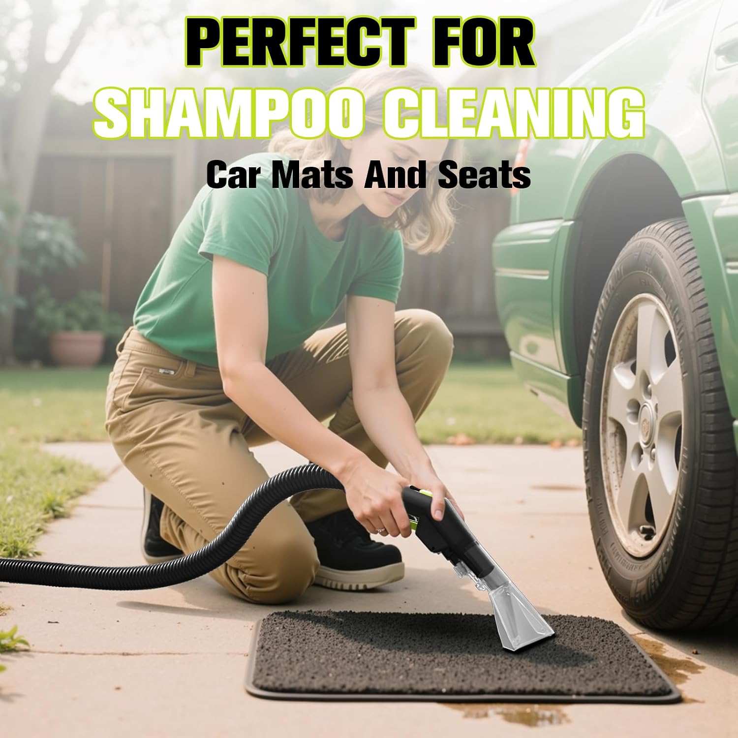 Extractor Vacuum Car Detailing, 4 Gallon Car shampooer Interior Cleaner, 5.5 Peak HP Wet Dry Upholstery Shampoo Vacuum Cleaner, 3 in 1 Carpet Extractor for Home/Shop (YDWM4-S)