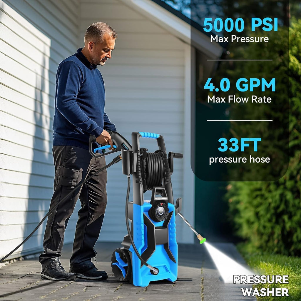 5000 MAXPSI Pres*Sure Washer, Po*wer Cleaner, Blue