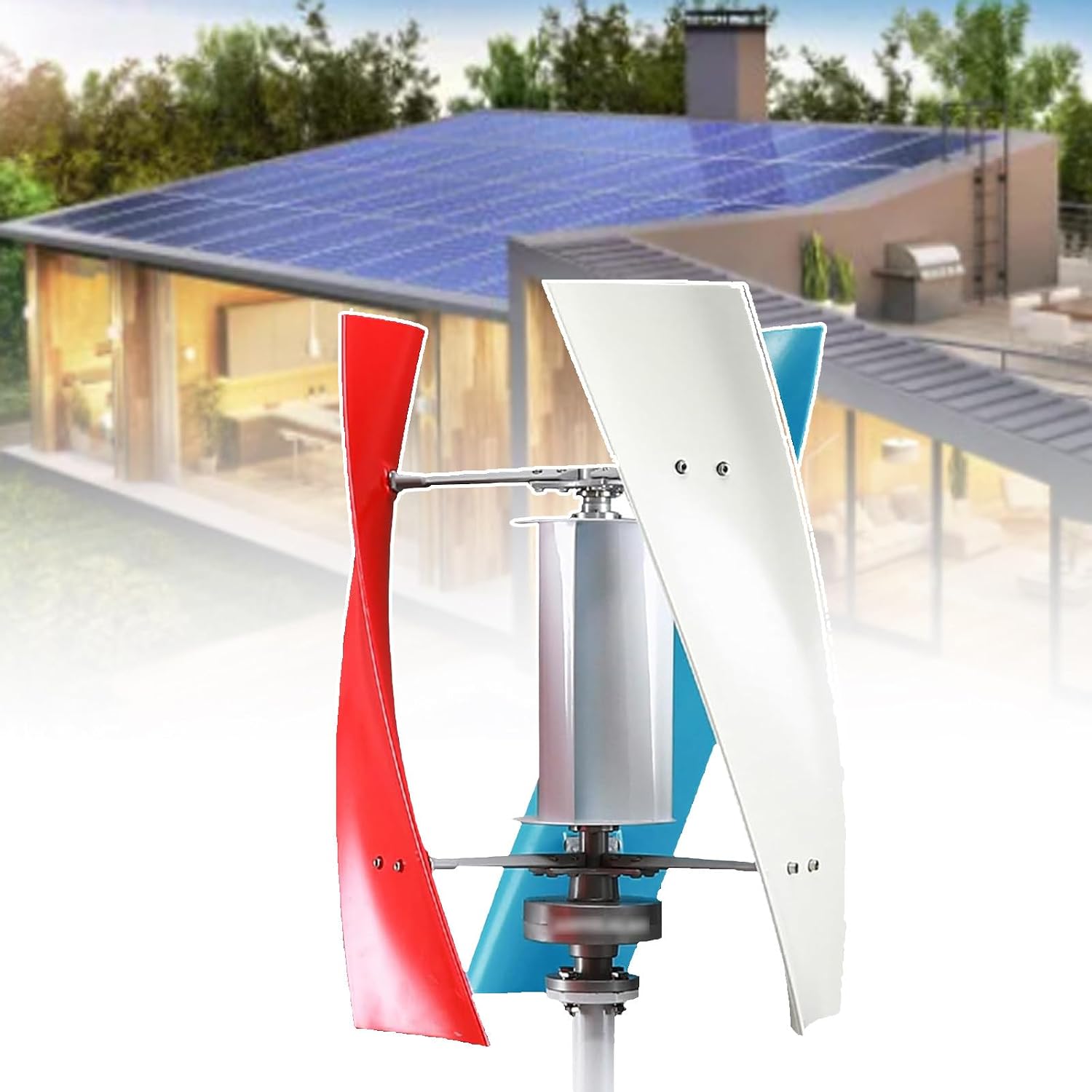 3000W DC Wind Turbine Generator Kit – 3-Blade Vertical Windmill for Marine, RV, Home & Hybrid Solar – Efficient 12V Renewable Energy Solution for Off-Grid Power