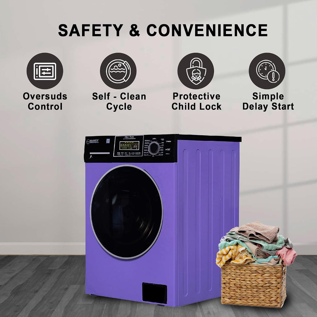 Equator All-In-One VENTED/VENTLESS Washer-Dryer 1.9cf/18lb 1400RPM 110V (Periwinkle/Black)