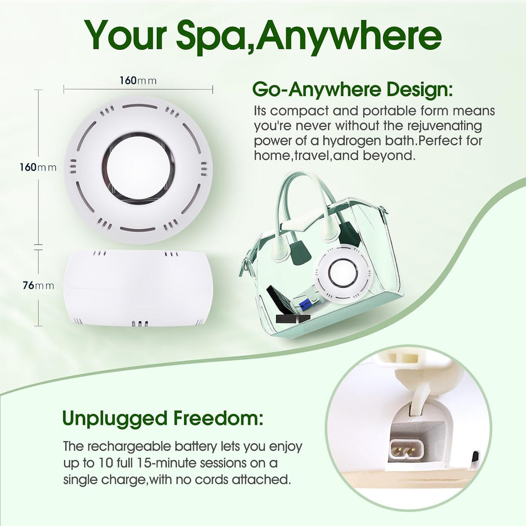 Lovinity Hydrogen Bath Generator,Home H2 Bath Device(Foot Bath & Facial Skincare)(Portable Hydrogen Water Machine) Ideal Gift for Health & Skin Care, White