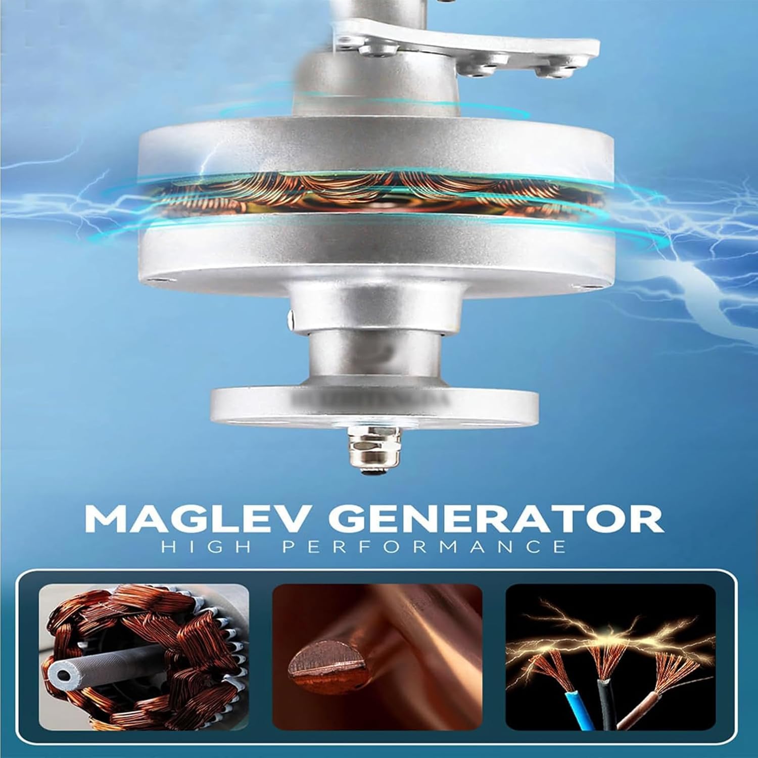 3000W Vertical Wind Turbine Generator Kit - Efficient Renewable Energy for Low Wind Speeds (2M/S) - Wind-Solar Hybrid Power System, 24V Eco-Friendly Solution