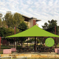 Terylene Waterproof Sun Shade Sail UV Blocker Sunshade Patio Equilateral Triangle Knitted 220 GSM Block Fabric Pergola Carport Awning 16'5''x 16'5''x 16'5'' in Color Green
