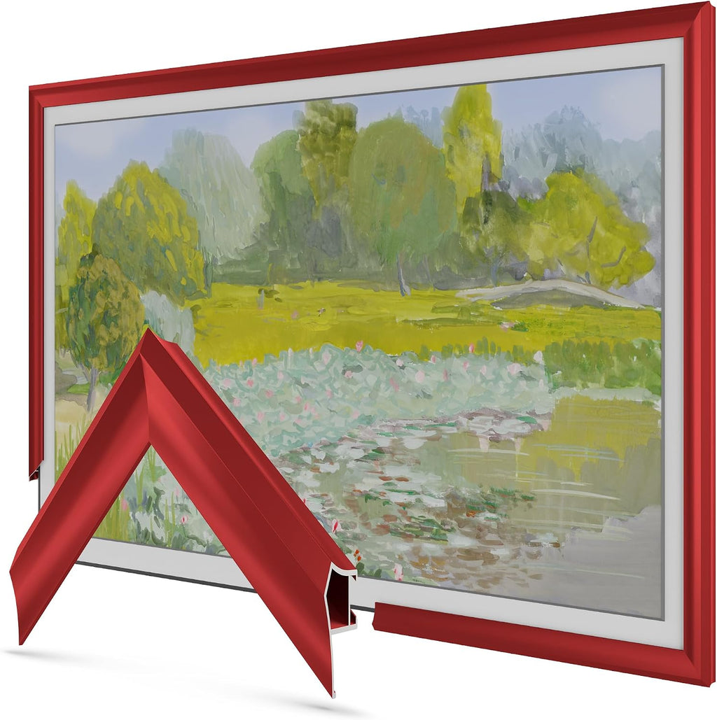 Candy Apple Red Prismatic 55' Alloy Deco TV Frame - Compatible ONLY with Samsung The Frame TVs (Fits 2021-2026, LS03A, LS03B, LS03C, LS03D, LS03FA)