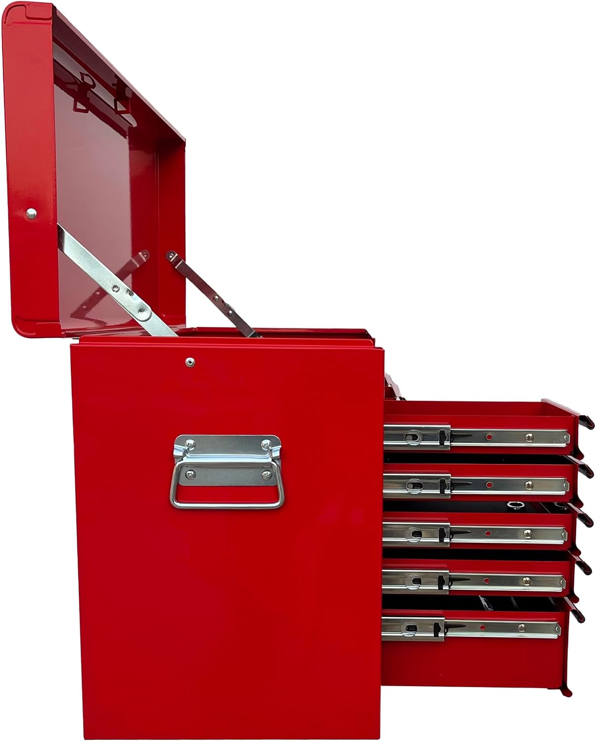 Workington Portable Metal tool chest with 9 drawers, 24' Cabinet with Ball Bearing Drawer Slides, Steel Tool Storage Box Organizer 4006 Red