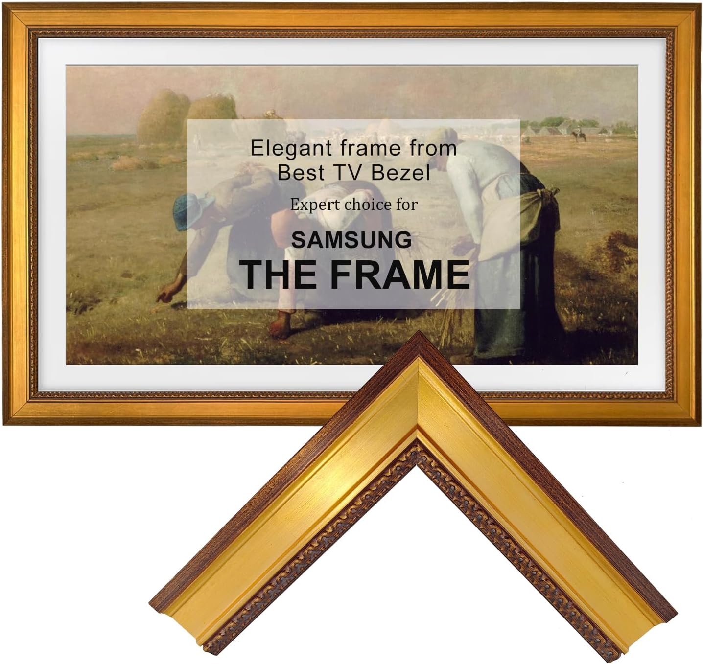 Gilded Rococo Gold 32' TV frame - Compatible ONLY with Samsung The Frame TV (Fits 2021-2026 models, model codes: 32LS03A/B/C/FA)