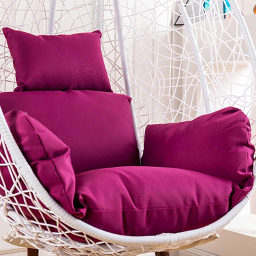 Thick Hanging Basket Chair Bench Cushion Pad，Egg Hammock Chair Swing Chair Seat Pad，Hanging Egg Chair Cushions，Soft Patio Hanging Chair Cushion Pad(Purple)