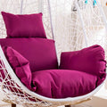Thick Hanging Basket Chair Bench Cushion Pad，Egg Hammock Chair Swing Chair Seat Pad，Hanging Egg Chair Cushions，Soft Patio Hanging Chair Cushion Pad(Purple)