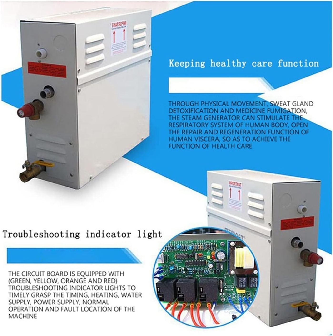 Steam Shower Generator Kit 6KW Home Use Steam Machine Steam Generator Sauna Dry Stream Furnace Wet Steam Steamer Digital Controller Detox