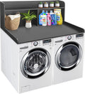 Royxen Laundry Countertop with 20' Shelf Universal Fit, Washer and Dryer Countertop with Storage Space, Black