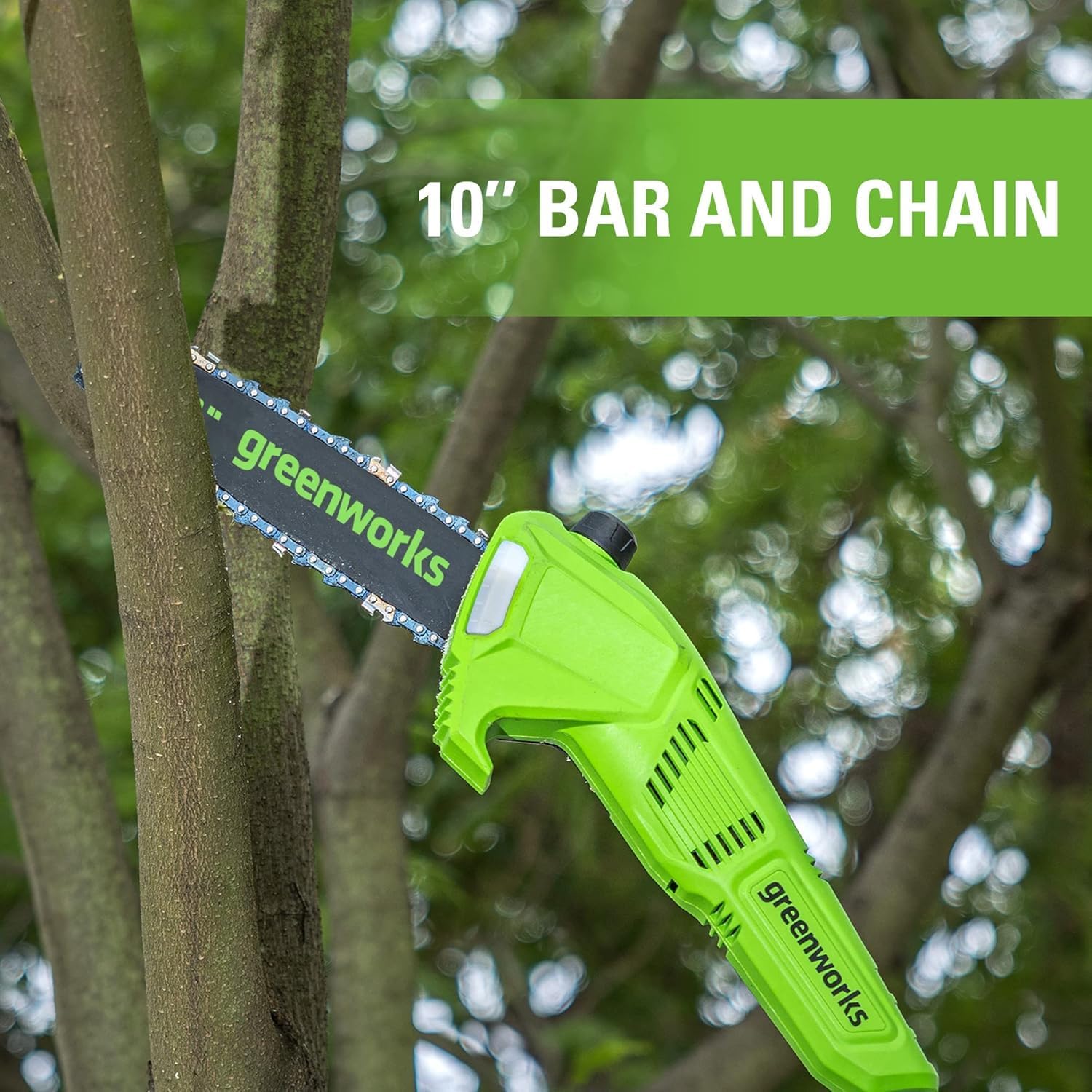 Greenworks 24V Chainsaw,24V Polesaw,Combo Kit(1)2AH Battery, (1) 2A Chargers