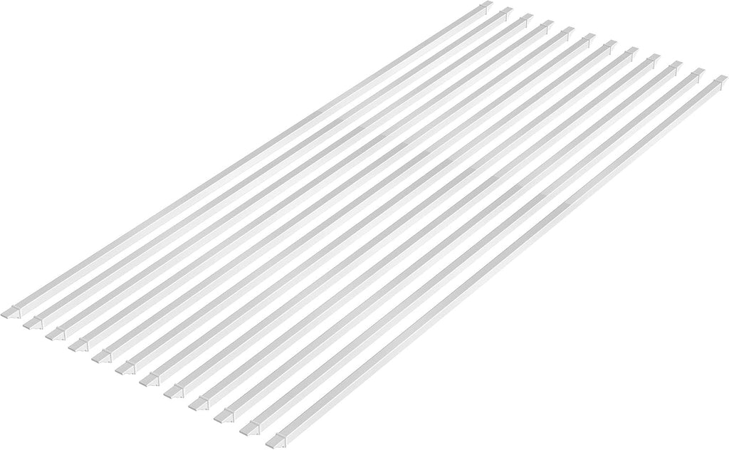 Vita 1.5 inch Square x 156.75 inch Long White Vinyl Additional Shade Kit for Vita Brand 12 Foot x 12 Foot Pergola, PVC, BPA and Pthalate Free, Outdoor Living, VA42056