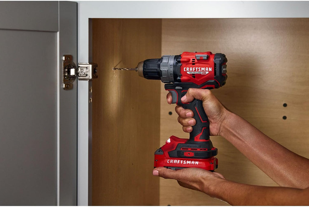 CRAFTSMAN V20 1/2 Inch Drill/Driver Kit with 2 Batteries and Charger (CMCD725D2)