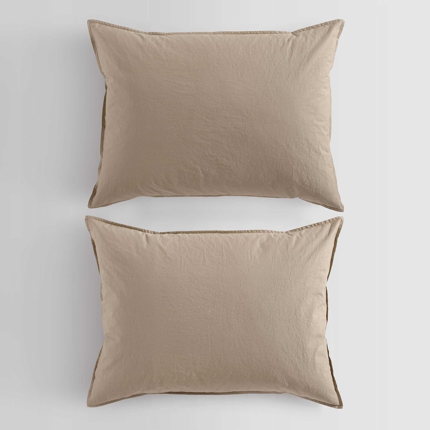Calvin Klein - King Comforter Set, Modern Cotton Washed Percale Bedding with Matching Shams, Oeko-Tex Certified (Washed Percale Camel Brown, King)