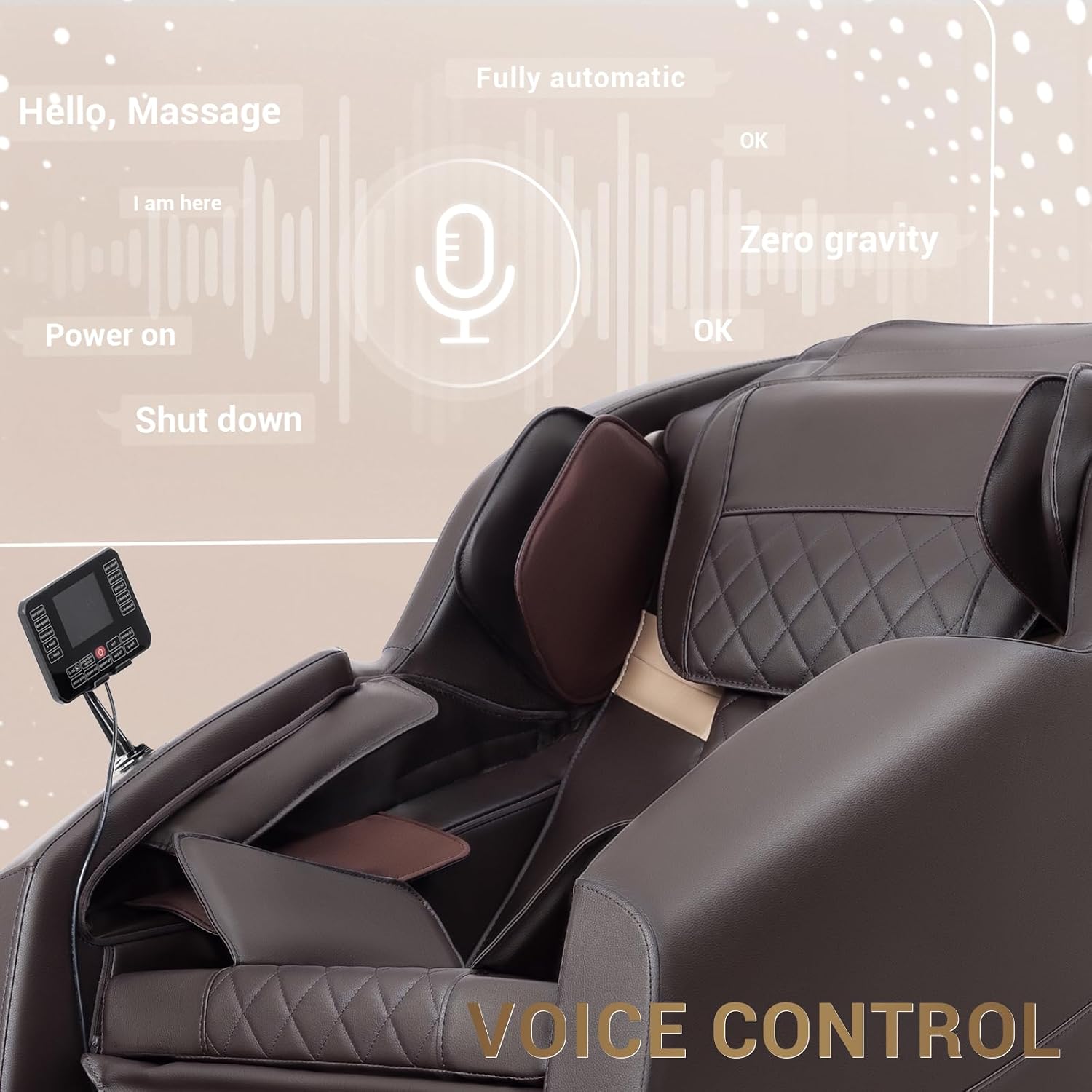 Massage Chair, Zero Gravity Full Body Massage Chair, Shiatsu Recliner with 14 Massage Points, Lumbar & Calf Heating, 20 Auto Modes, Spacious Massage Area, Bluetooth Speaker, Touch Screen Controller
