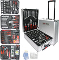 899PCS Tool Set, Household Tool Kit with Rolling Tool Box, Complete Tool Box Set Hand Tool Set with Tool Box, Mechanic Tool Set Rolling Tool Set for Auto Repair/Home Tool Set (White)