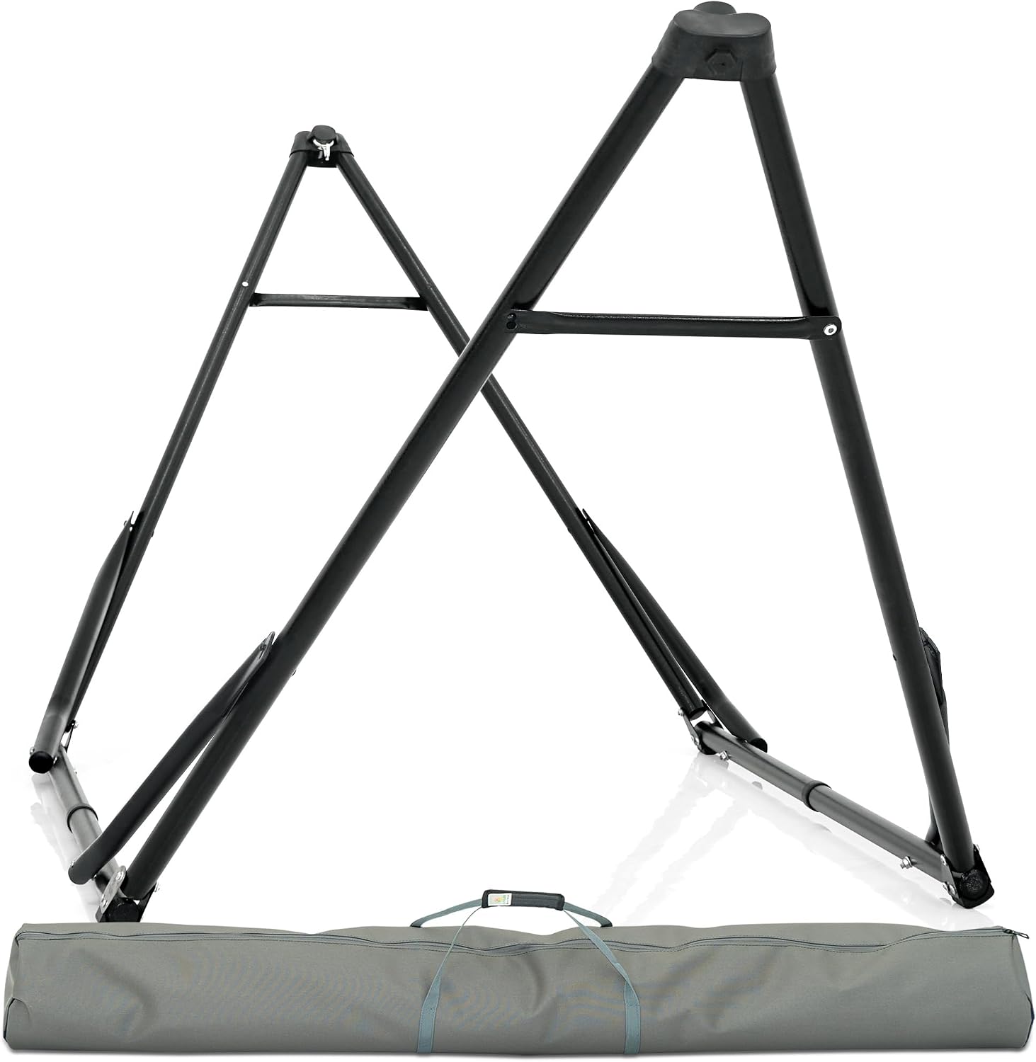 Tranquillo Unity Hammock Stand, Collapsible Camping Hammock and Stand, 800 lbs Capacity Steel Double Hammock Stand for 2 Persons, Steel Frame - Black