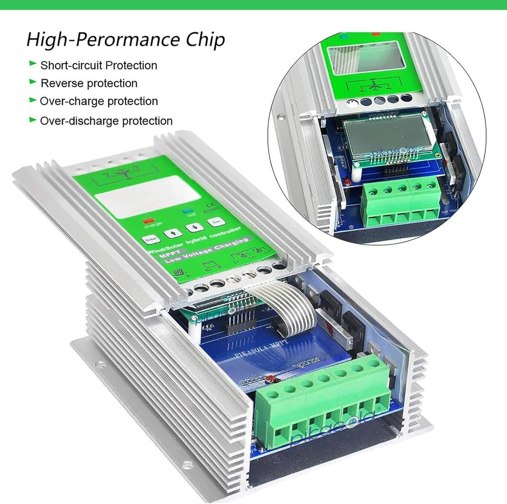 3000W Wind Solar Hybrid Charge Controller for Max 2000W Wind Turbine Generator 1000W Solar Panel Auto MPPT Charge