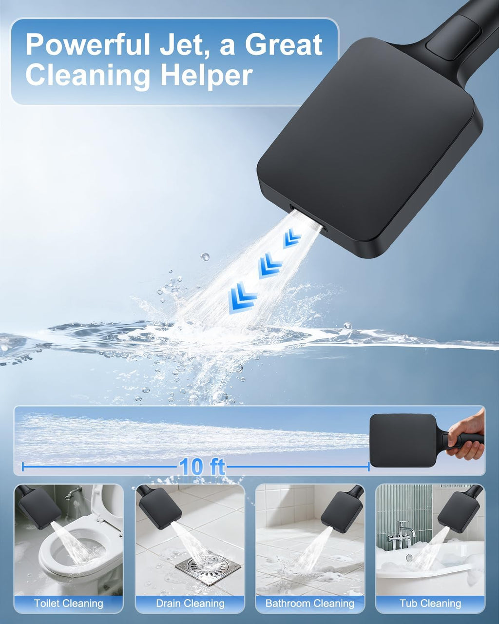 Matte Black 13-Inch Rainfall Shower System - Premium Shower Head & Handheld Sprayer, Complete Bathroom Set with Faucet Mixer Trim Kit & Valve
