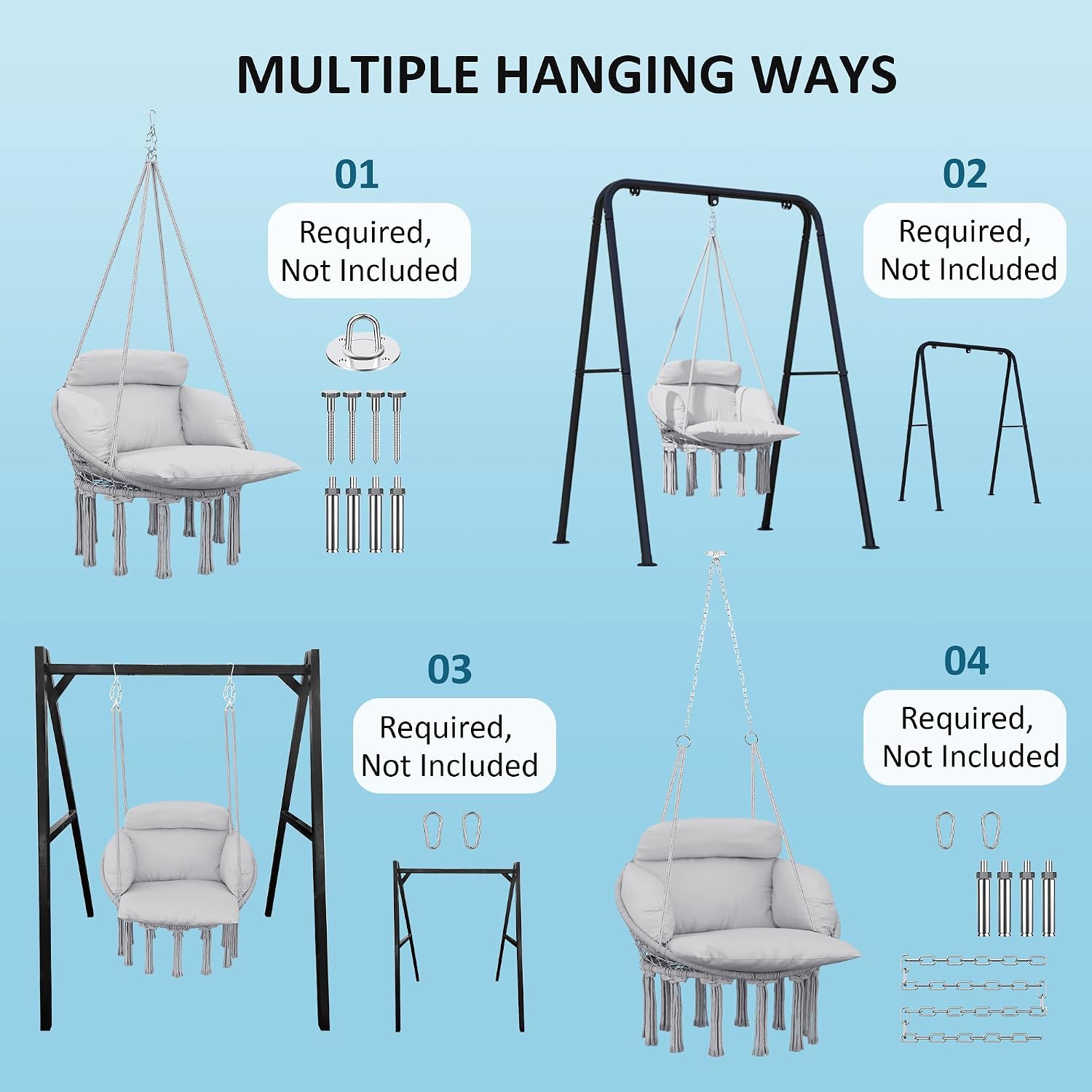 Hammock Hanging Swinging Chair, for Bedroom, Porch, Hanging Chair, Hammock Chair Swing Chair for Bedroom, Patio, Balcony,Swing Chair with Hanging, Chair for Bedroom Indoor Outdoor 31.5' W x 23.6' D