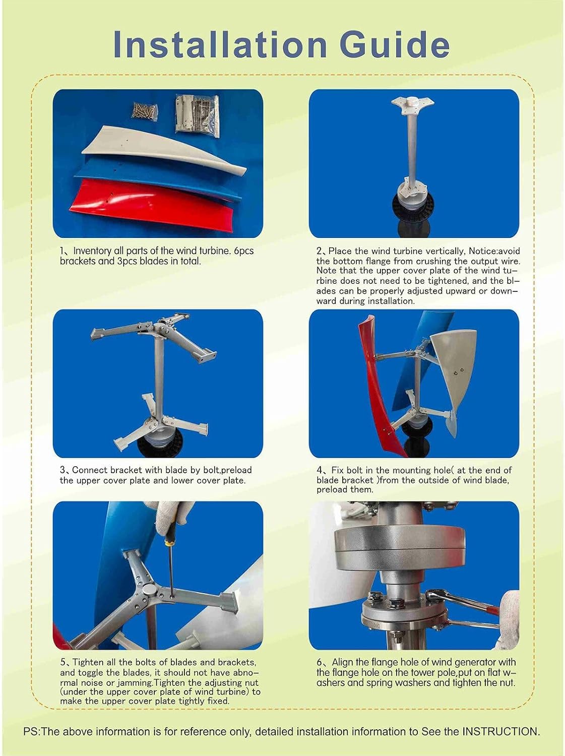 3000W Wind Solar Hybrid Power Generation System With 200W Solar Panel, 12V/24V/48V Vertical Axis Wind Turbine Generator Kit And Intelligent Controller(48V)