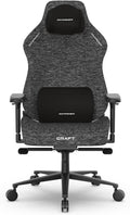 DXRacer Craft XL Video Gaming Chair for Adults, Ergonomic Office Reclining Computer Chair with Magnetic Head Pillow and Lumbar Support, Racing Style Height Adjustable (Woven Fabric, Gray)
