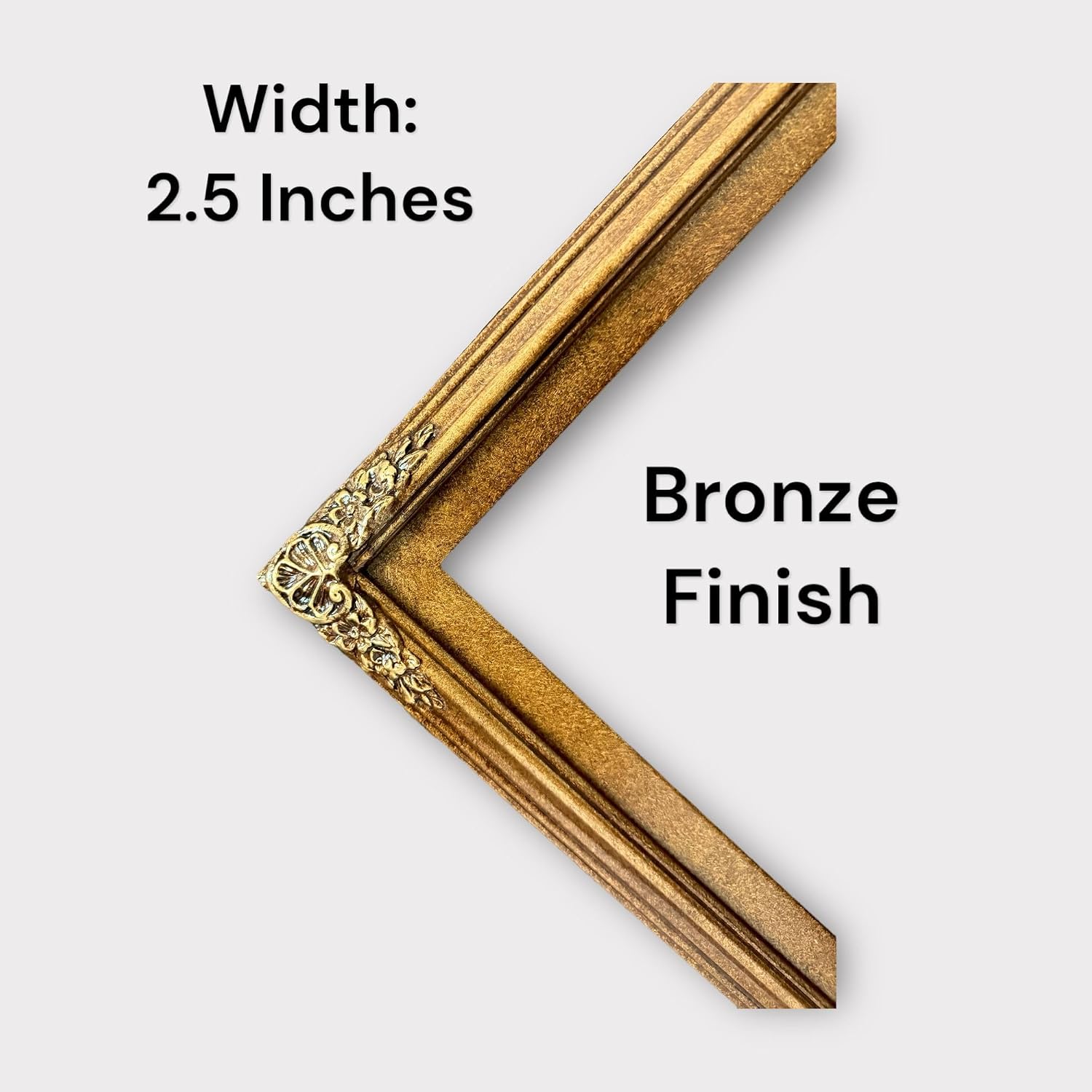 32, 43, 50 & 55 Inch Handmade wood ornate TV Frame for Samsung The Frame TV. Bronze Finish (not for use with other models) (55 INCH)