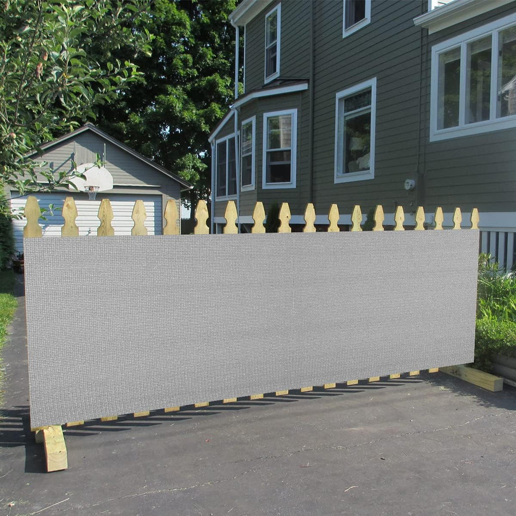 20' x 12' Grey Sun Shade Panel Privacy Screen, 95% UV Blockage Awning Shelter Fabric Cloth Screen for Pergola, Gazebo, Window, Patio - Heavy Duty Commercial Grade (Custom Size - Made in USA)