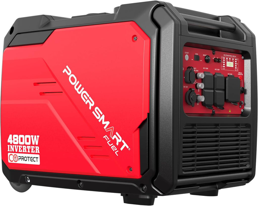 PowerSmart 4800-Watt Portable Inverter Generator with Electric Start, Super Quiet, Wheel Handle Kit, CO Protect, RV Ready, EPA Compliant