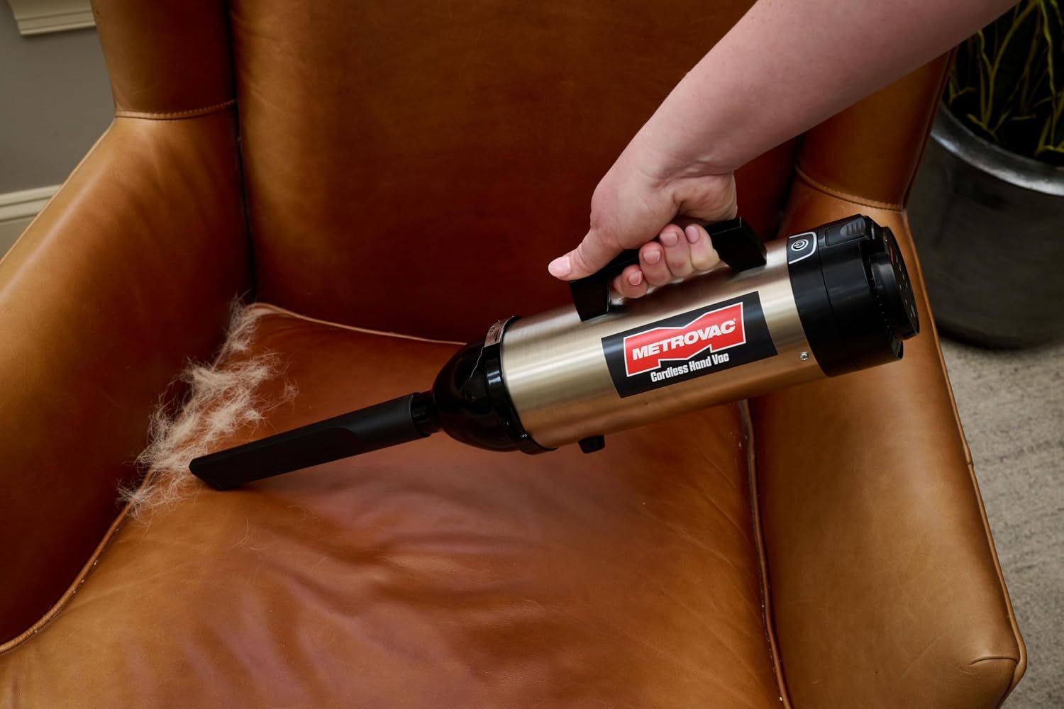 METROVAC CHV-S4 Cordless Handheld Car Vacuum Cleaner | High Power Heavy Duty Stainless Steel Detailing Kit
