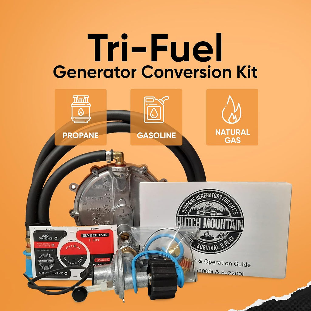 Hutch Mountain Generator Propane Conversion Kit Honda EU2000i - Dual-Fuel Conversion for Propane, Gasoline & Natural Gas - Portable Generator Backup Kit for Home Emergencies, Camping, and RVs
