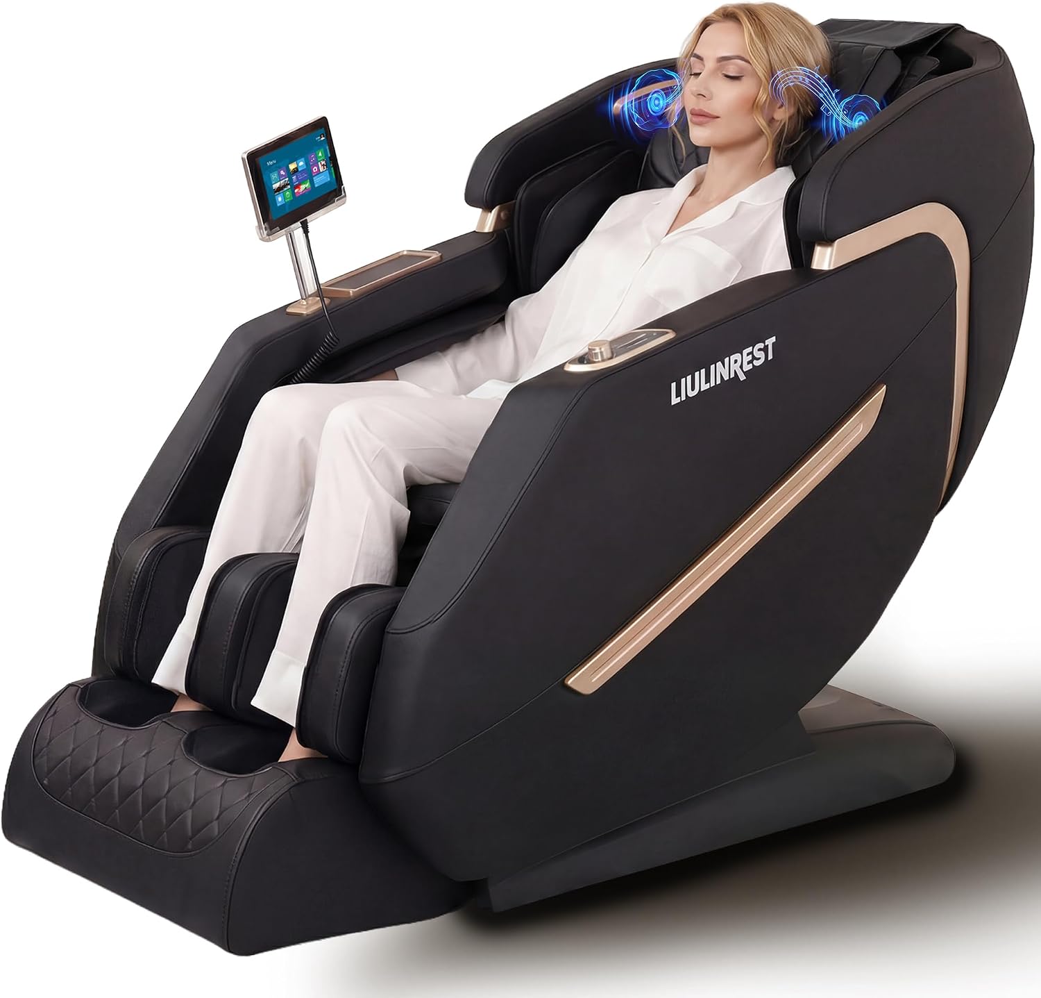 2026 4D Massage Chair Full Body, Zero Gravity Massage Chair with SL-Track & Heating, Massage Shiatsu Recliner Chair with Smart Voice Control, Touchable Screen, Airbags, Foot Rollers (BLACK)
