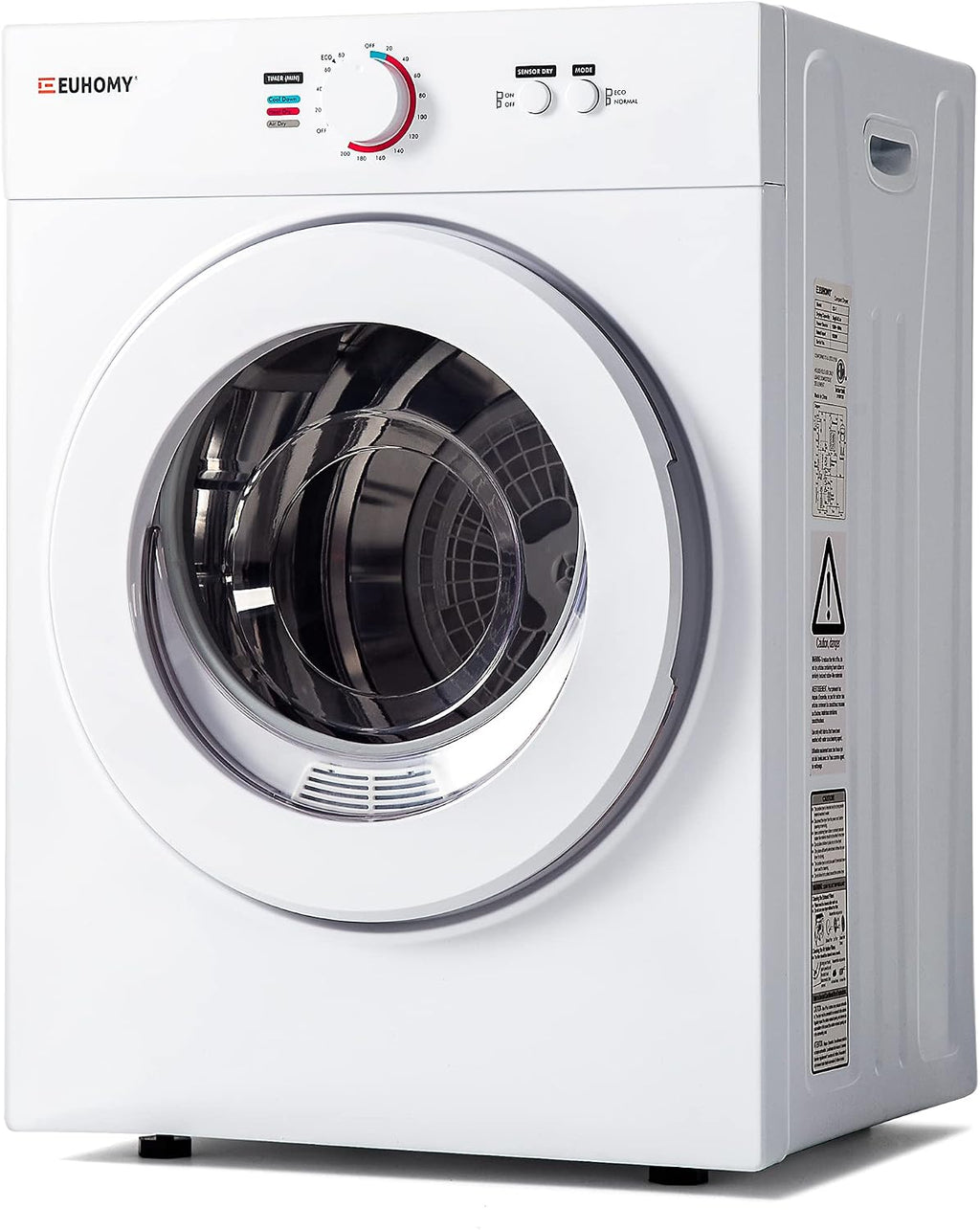 Euhomy CD-7 Cubic Feet, 1.7 Cu.Ft, Compact Laundry Dryer, White