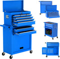 8 Drawers Rolling Tool Chest with Drawers, High Capacity Toolbox on Wheels, Lockable Drawers Tool Box Organization and Storage, Tool Cabinets on Wheels for Garage and Repair Shop (Blue, 8 Drawers)