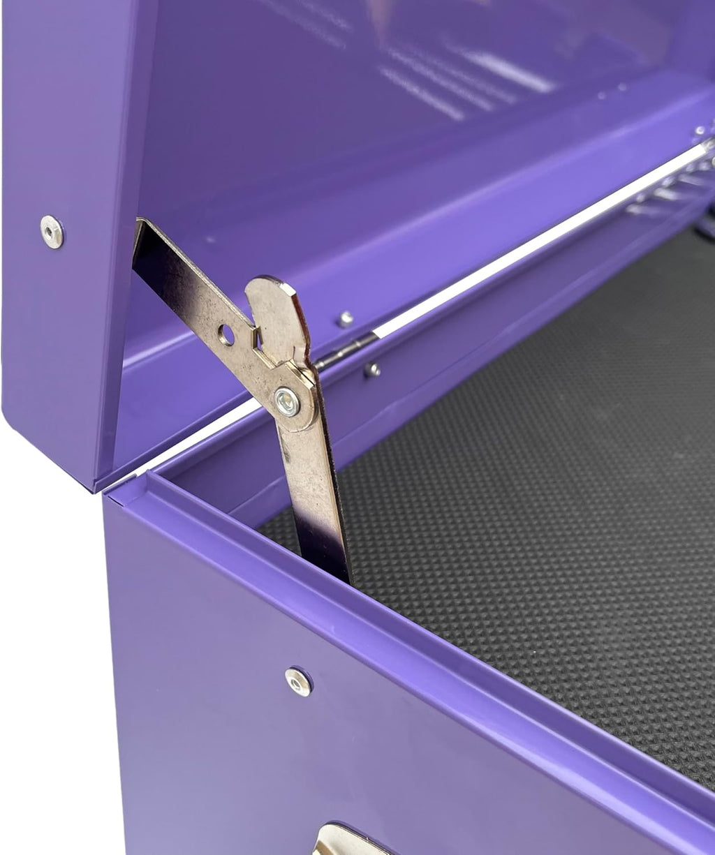 Workington Portable Metal Tool Chest with 9 Drawers, 24' 9-Drawer Tool Chest Cabinet with Ball Bearing Drawer Slides, Steel Tool Storage Box Organizer 4006 Purple