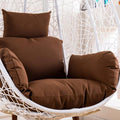 Thick Hanging Basket Chair Bench Cushion Pad，Egg Hammock Chair Swing Chair Seat Pad，Hanging Egg Chair Cushions，Soft Patio Hanging Chair Cushion Pad(Brown)