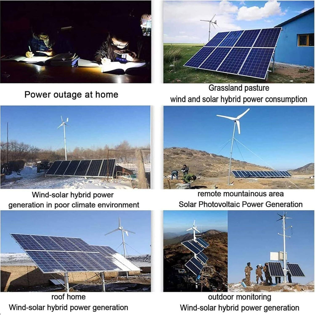 Hybrid Controller,12v/24v/48v Regulator Mppt Wind Solar Hybrid Boost Controller,Turbine Generator,with LCD Display 12V-6000W