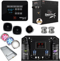 Steam Shower Generator Kit | Brushed Nickel + Auto Drain Combo|Dual Bottle Aroma Oil Pump | Steam Sauna Spa Stall Package|Touch Screen Wifi App/BT Control Panel |12 kW Raven | RVB1200BN-ADP