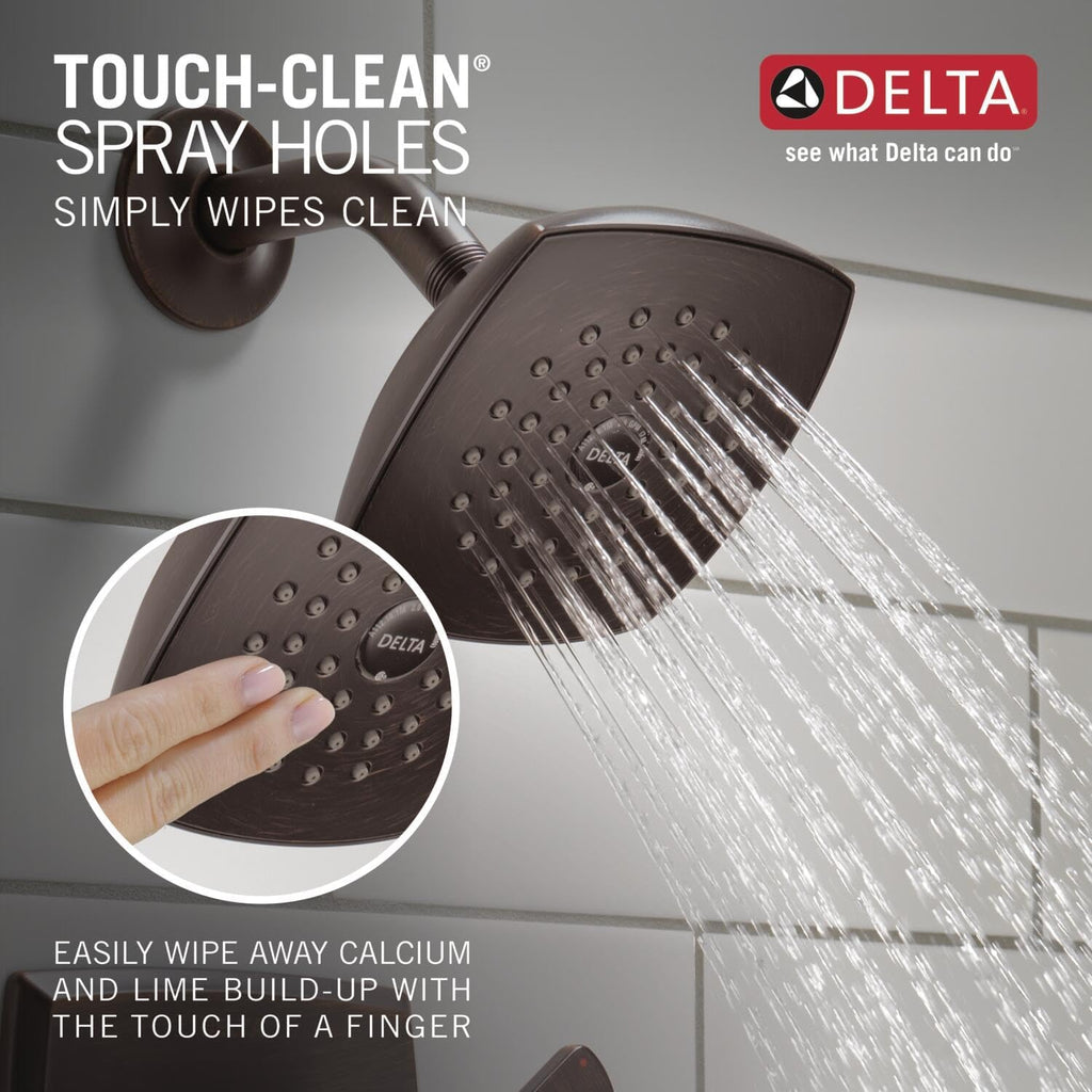 Delta Faucet Ashlyn 14 Series Single-Handle Tub and Shower Trim Kit, Shower Faucet with Single-Spray Touch-Clean Shower Head, Venetian Bronze T14464-RB (Valve Not Included)