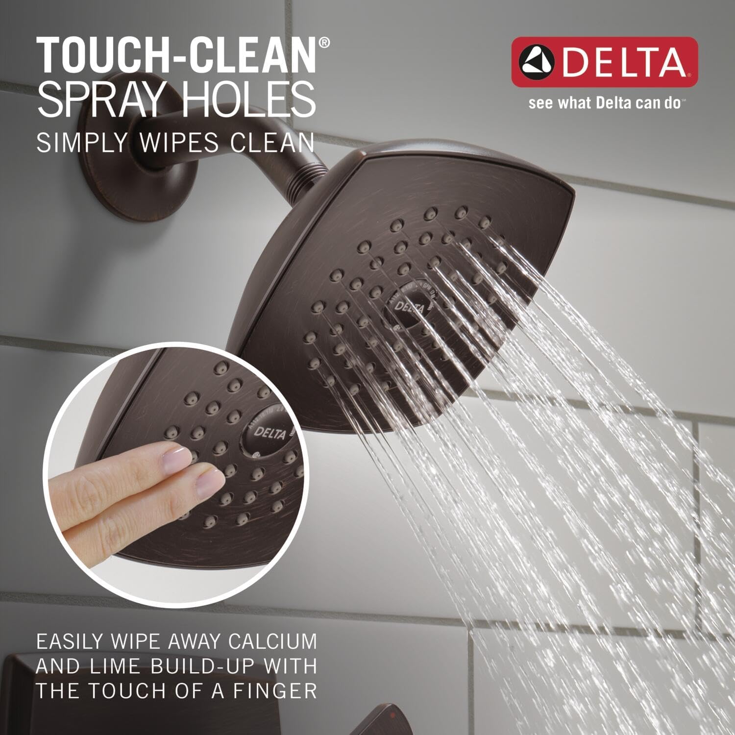 Delta Faucet Ashlyn 14 Series Single-Handle Tub and Shower Trim Kit, Shower Faucet with Single-Spray Touch-Clean Shower Head, Venetian Bronze T14464-RB (Valve Not Included)
