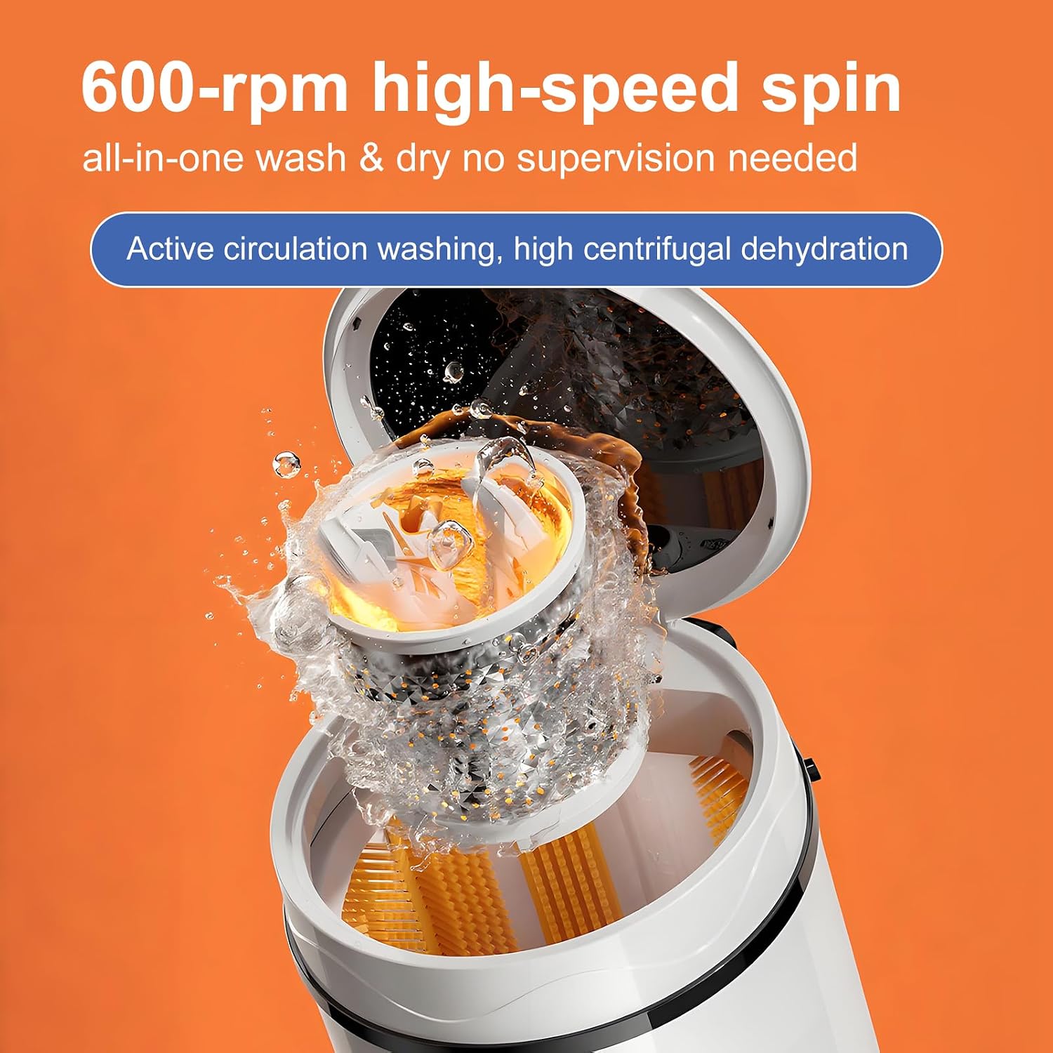 Shoes Washing Machine,Semi Automatic Portable Mini Washing Machine,Washing Shoes/Clothes & Socks and Spin-Dry,PA Soft Bristles Deep Cleaning,Compact Lightweight,Avoid Cold Water