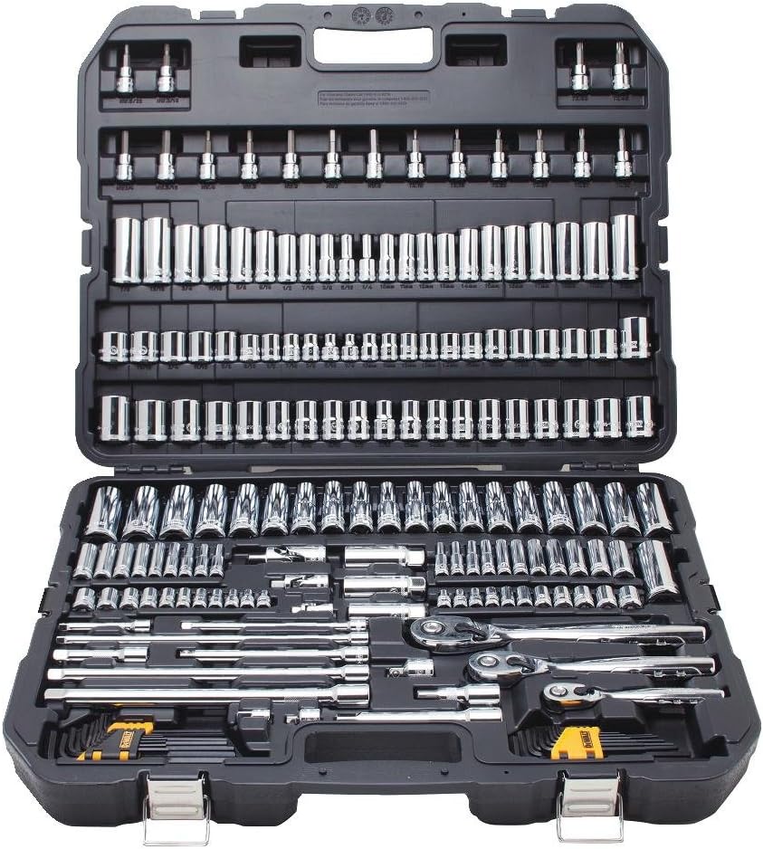 DEWALT Mechanics Tool Set, 192-Piece with Titanium Drill Bit Set, Pilot Point, 21-Piece (DWMT75049 & DW1361)