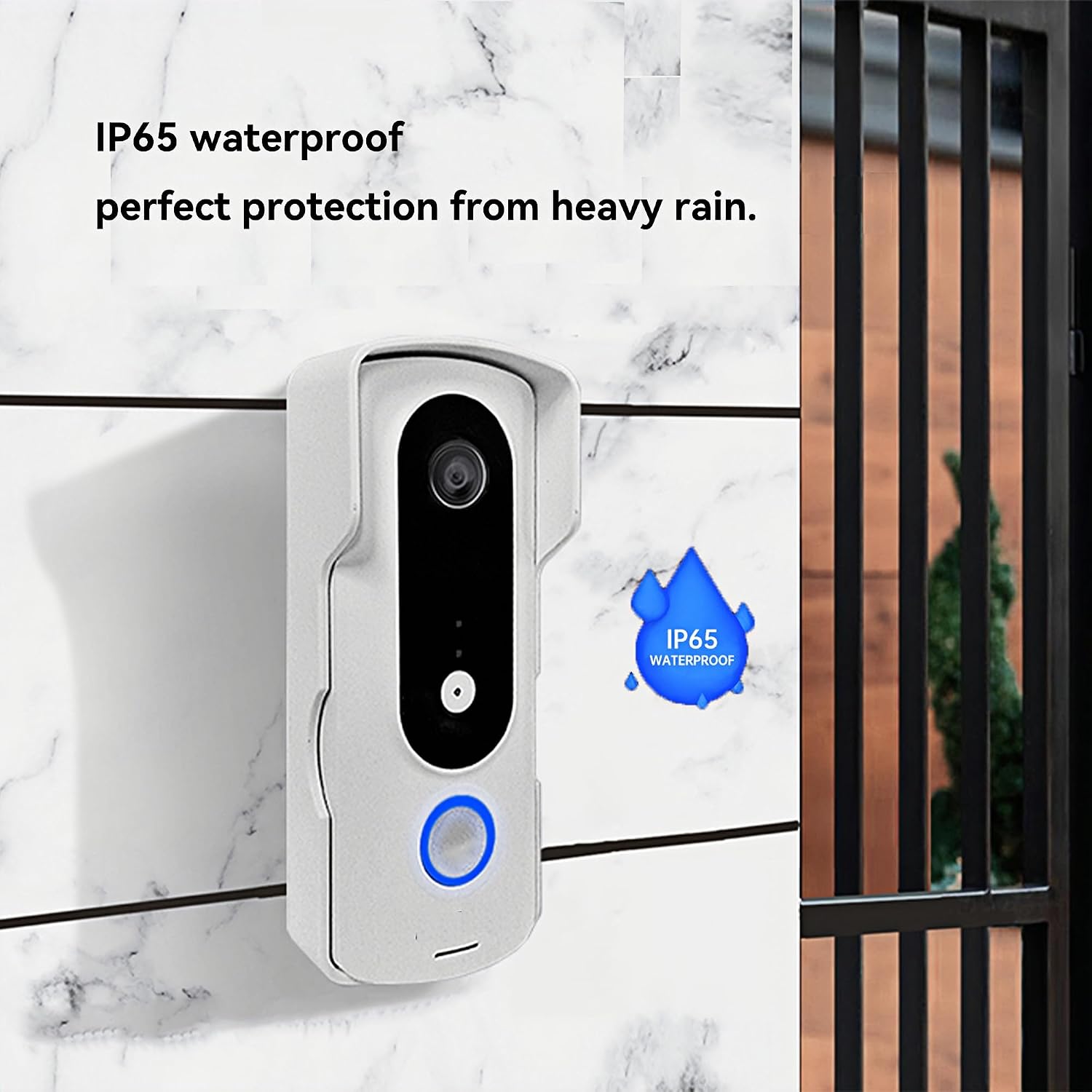 Wired 7-inch Smart Video Doorbell with Touchscreen Chime | 2K Head-to-Toe View | Event-Based Recording & No Monthly Fee | 20-User Tuya App | Stable Wired Power, No Battery Needed