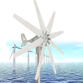 Efficient Wind Turbine Generator,with 8 Blades Vertical Axis Wind Turbines Generator Kit with Solar Wind Hybrid Controller,for Household Power Supply, Road Infrastructure 3000W-12V