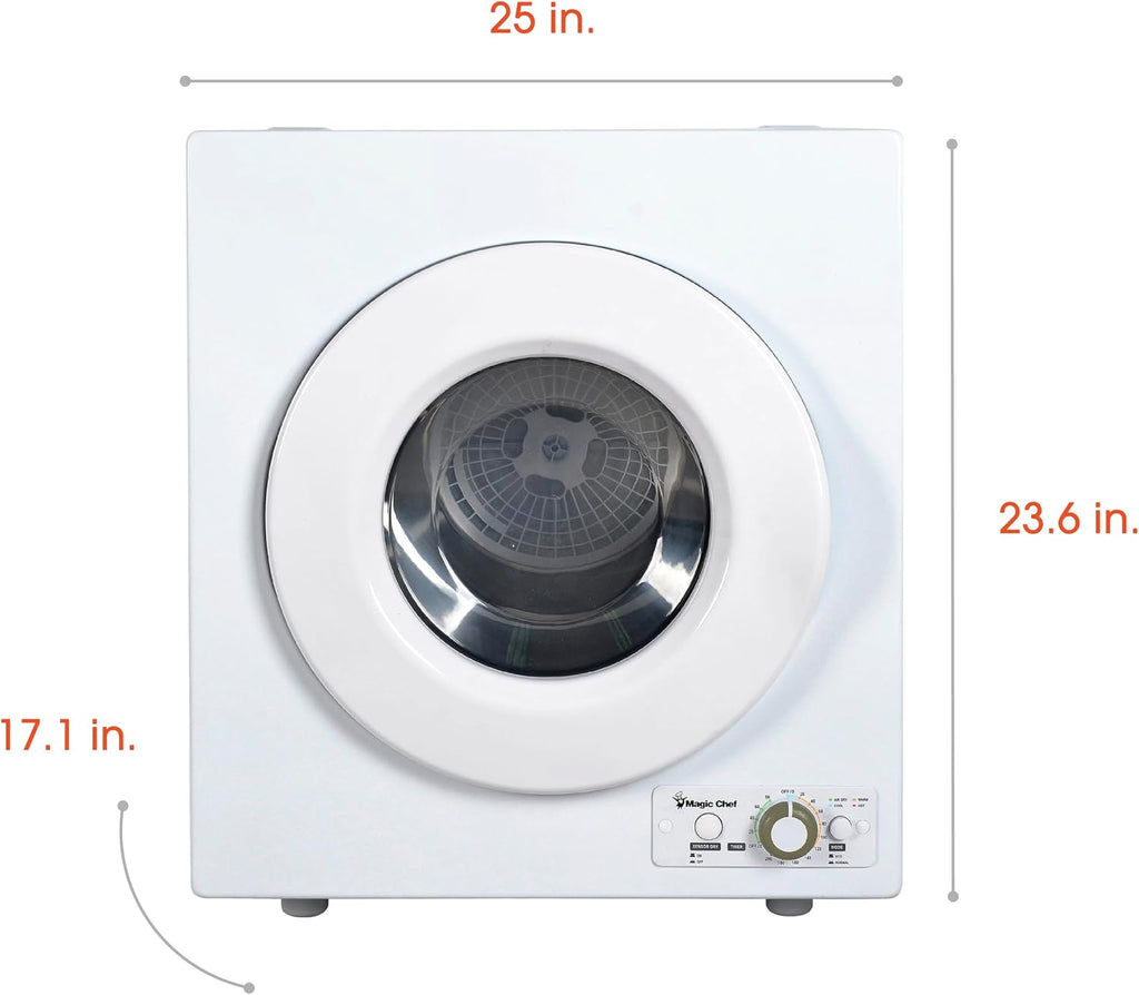 2.6 cu. ft. White Compact Electric Dryer