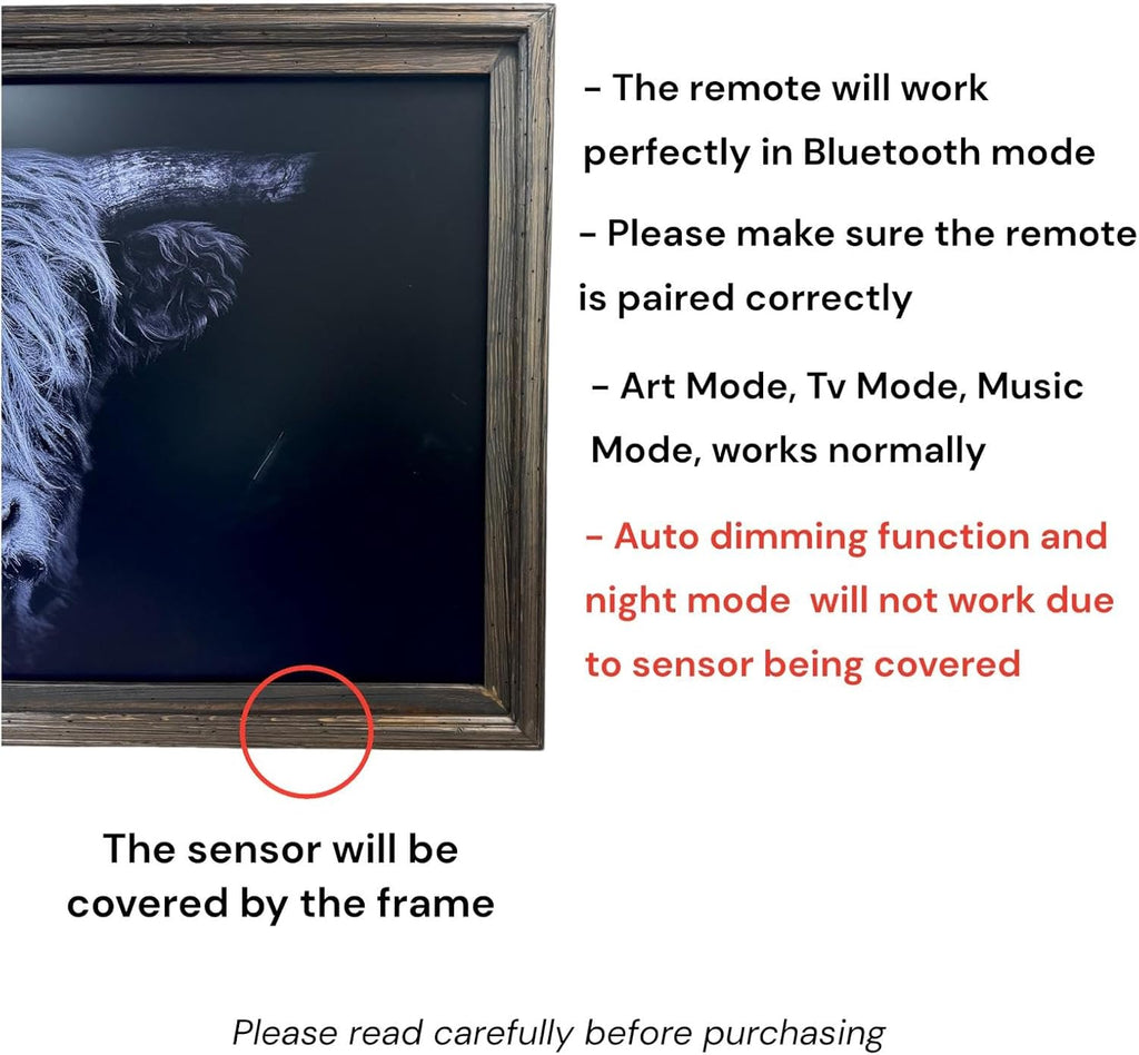 32,43,50,& 55 Inch Handcrafted TV frame for Samsung The Frame TV, Rustic Dark Wood Stain (not for use with other tv models) (55 INCH)