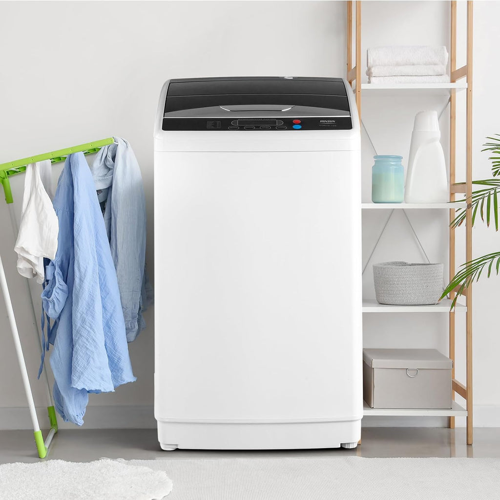 Bonnlo 25LBS Fully Automatic Washer, 2 in 1 Portable Washing Machine, Top Load Washer and Spin Dryer Combo with Drain Pump, 10 Washing Programs & 5 Water Level for Home, Apartment