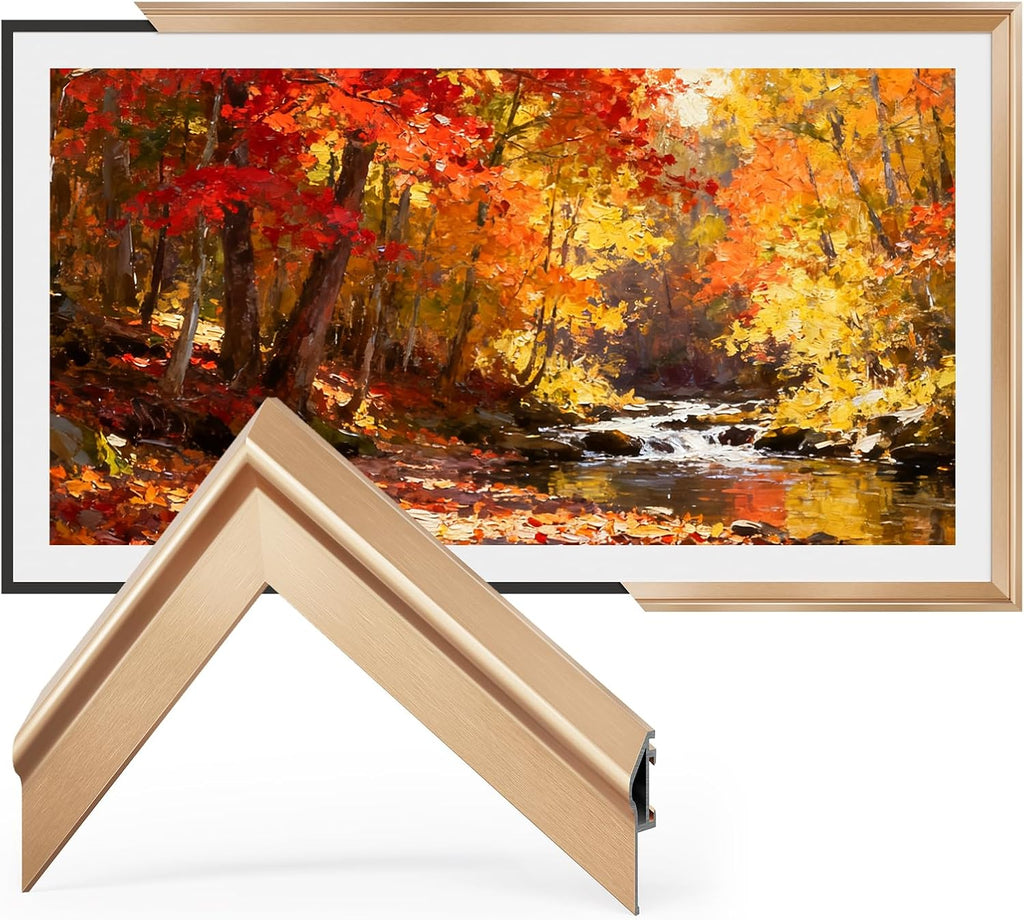 TV Frames 55' Deco Alloy Bezel Only for Samsung The Frame TVs, Modern & Minimalist Styles from TV to Art, Interchangeable Bezels for Home Decor, Easy Installation (Fits 2021-2025 Frame TVs)
